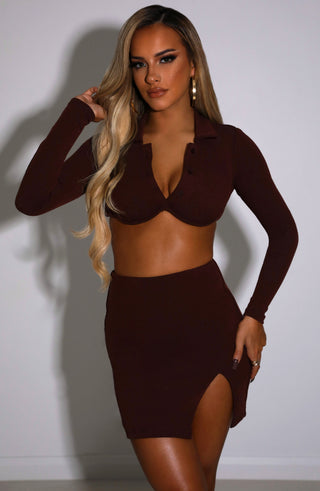 Eliza Mini Skirt - Chocolate - glavon