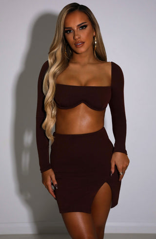 Eliza Mini Skirt - Chocolate - glavon