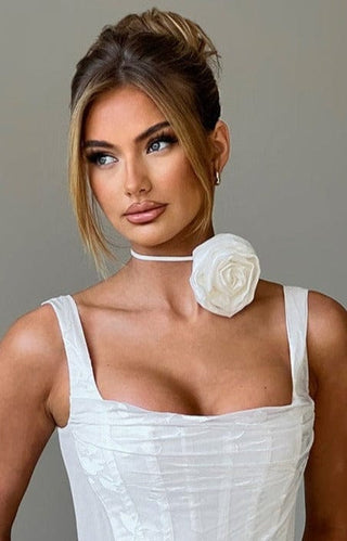 Elizabeth Floral Choker - Ivory - glavon