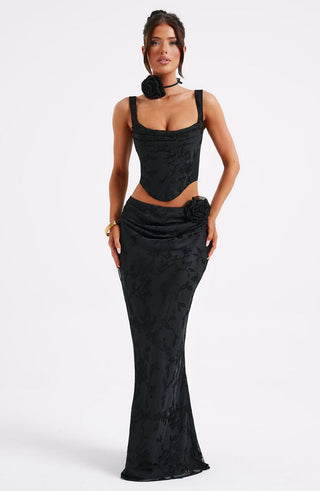 Elizabeth Maxi Skirt - Black - glavon