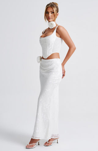 Elizabeth Maxi Skirt - Ivory - glavon