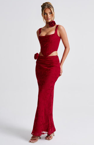 Elizabeth Maxi Skirt - Red - glavon