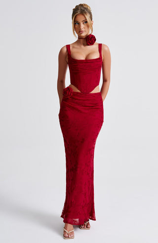 Elizabeth Maxi Skirt - Red - glavon