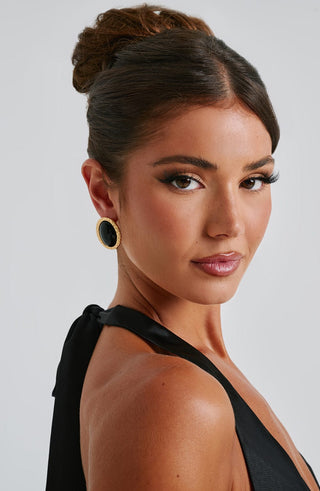 Eloise Earrings - Black/Gold - glavon