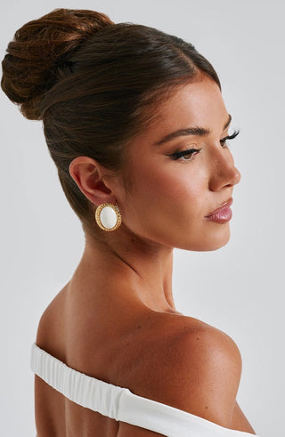 Eloise Earrings - Ivory/Gold - glavon