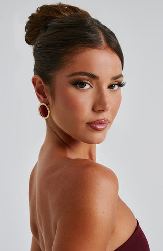 Eloise Earrings - Red/Gold - glavon