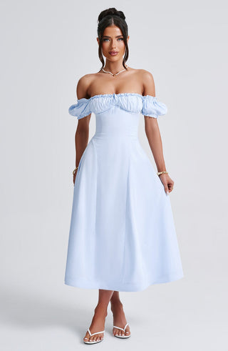 Elora Midi Dress - Blue - glavon
