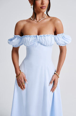 Elora Midi Dress - Blue - glavon