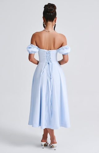 Elora Midi Dress - Blue - glavon