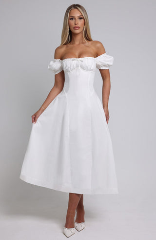 Elora Midi Dress - Ivory - glavon