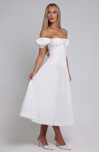 Elora Midi Dress - Ivory - glavon