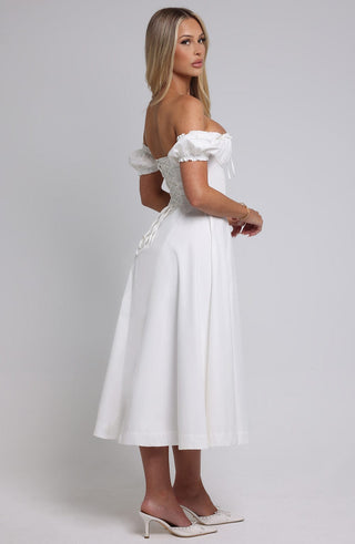 Elora Midi Dress - Ivory - glavon