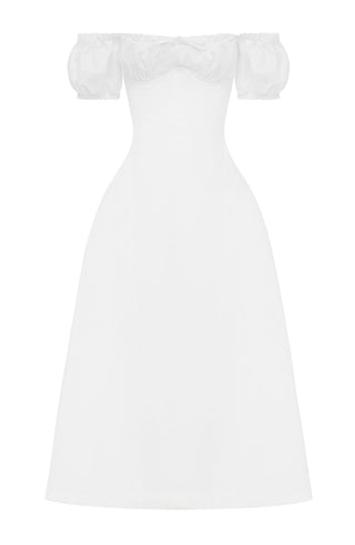 Elora Midi Dress - Ivory - glavon