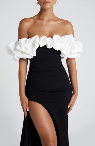 Elsie Maxi Dress - Black/White - glavon