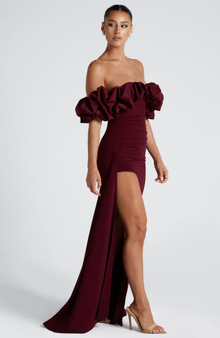 Elsie Maxi Dress - Cherry Lacquer - glavon