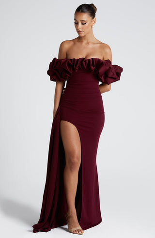 Elsie Maxi Dress - Cherry Lacquer - glavon