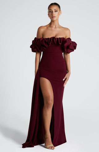 Elsie Maxi Dress - Cherry Lacquer - glavon
