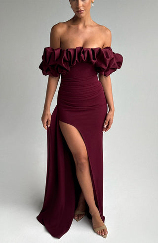 Elsie Maxi Dress - Cherry Lacquer - glavon