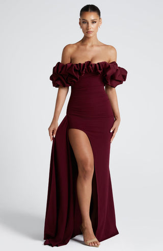 Elsie Maxi Dress - Cherry Lacquer - glavon
