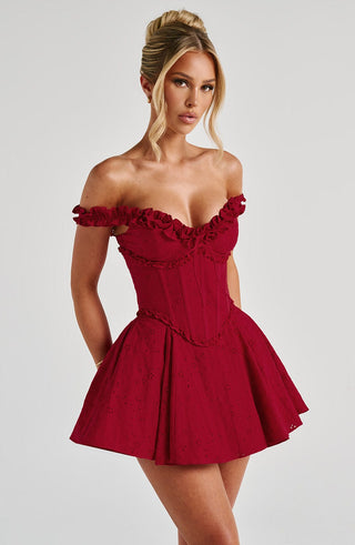 Elva Playsuit - Red - glavon