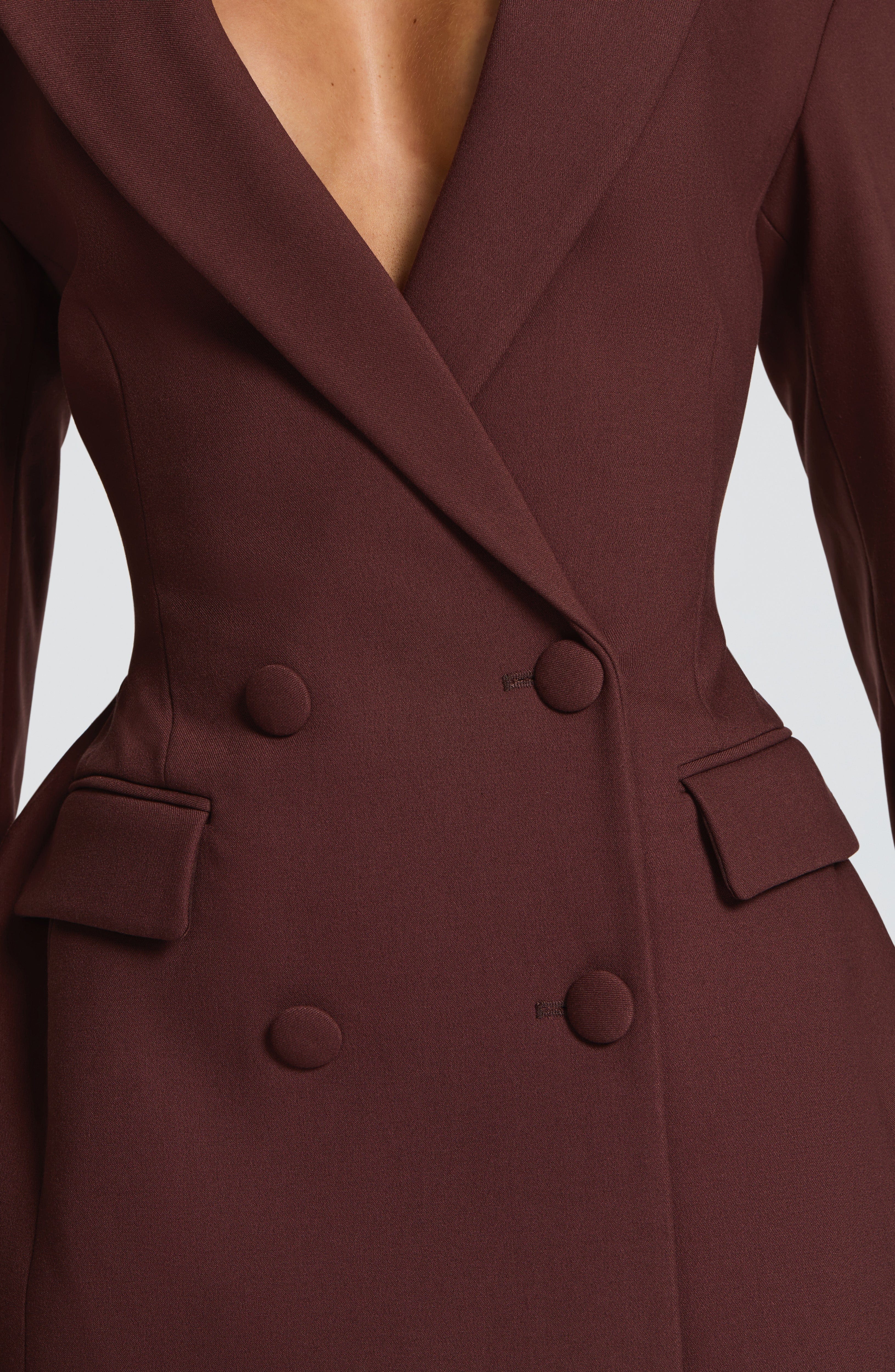 Elvira Mini Dress - Plum Brown - Napalia