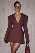 Elvira Mini Dress - Plum Brown - Napalia