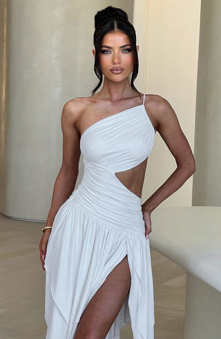 Emeline Midi Dress - White - glavon