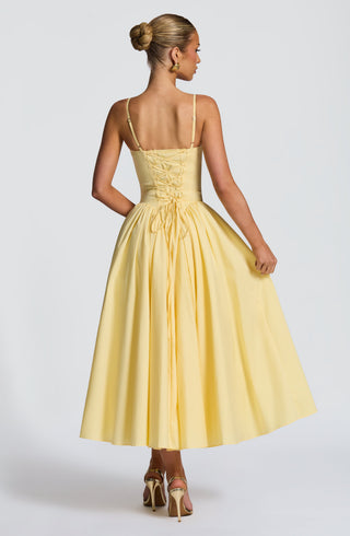 Emerson Midi Dress - Lemon - glavon