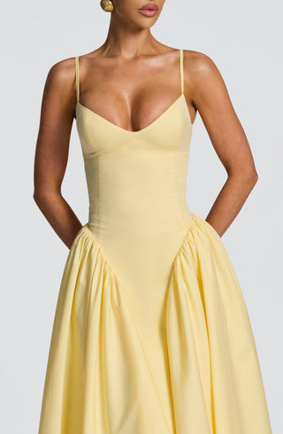 Emerson Midi Dress - Lemon - glavon