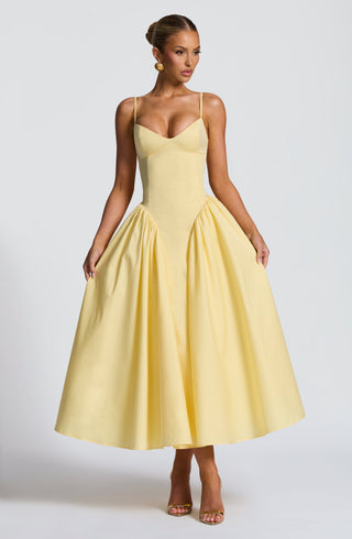 Emerson Midi Dress - Lemon - glavon