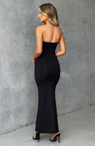 Emery Midi Dress - Jet Black - glavon