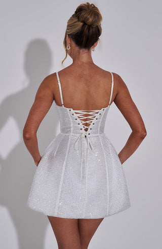 Emma Mini Dress - Ivory - glavon