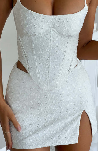 Erika Mini Skirt - Ivory - glavon