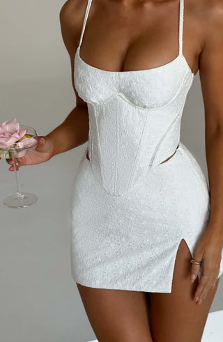 Erika Mini Skirt - Ivory - glavon
