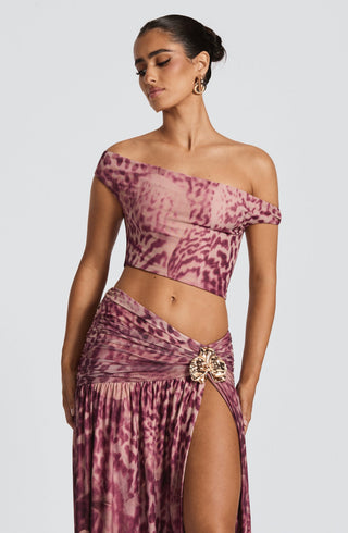 Eva Top - Magenta Orchid Print - glavon