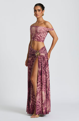 Eva Top - Magenta Orchid Print - glavon