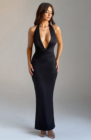 Evangeline Maxi Dress - Black - glavon