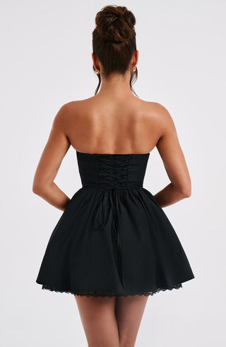 Evie Mini Dress - Black - glavon