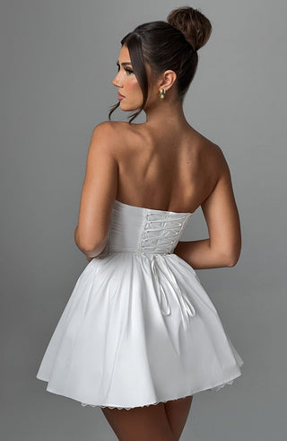 Evie Mini Dress - Ivory - glavon