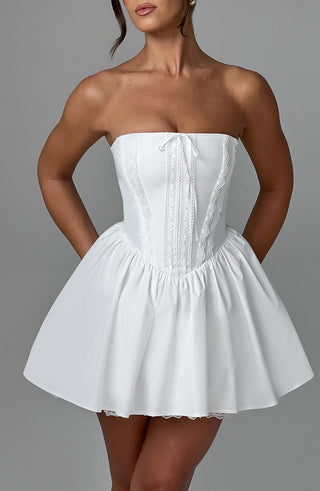 Evie Mini Dress - Ivory - glavon