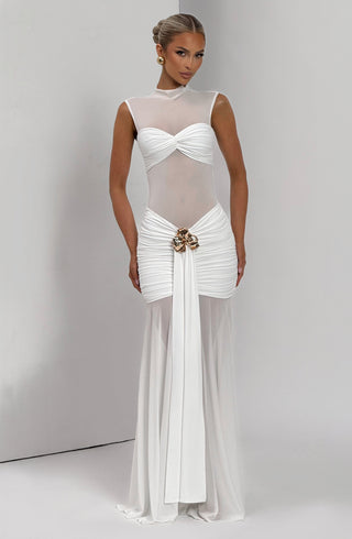 Fae Maxi Skirt - White - glavon