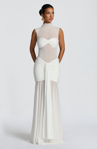 Fae Maxi Skirt - White - glavon