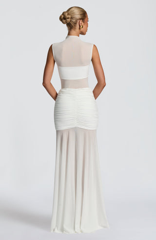 Fae Maxi Skirt - White - glavon