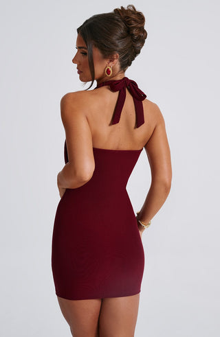 Fallon Mini Dress - Burgundy - glavon