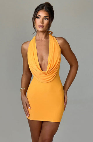 Fallon Mini Dress - Tangerine - glavon