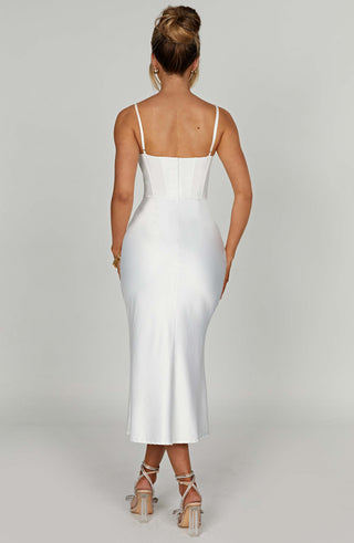 Farrah Midi Dress - Ivory - glavon