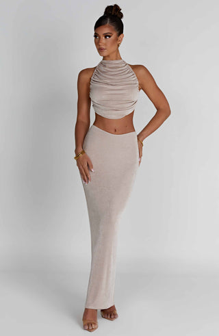 Fifi Maxi Skirt - Champagne - glavon