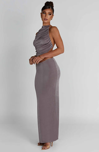 Fifi Maxi Skirt - Charcoal - glavon