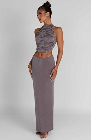 Fifi Maxi Skirt - Charcoal - glavon
