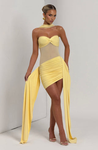 Fiorella Mini Dress - Lemon - glavon